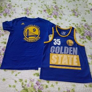 Boys Golden State Warriors shirts -sz Medium 10/12